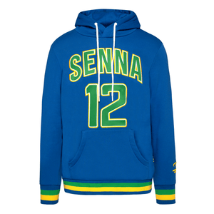 Ayrton Senna F1 Collegiate Hoodie - Blue/Green - image 1