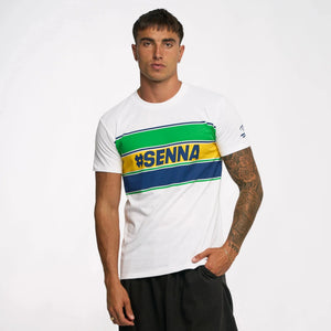 Ayrton Senna F1 Men's #Senna T-Shirt - Blue/Yellow/White - image 5
