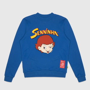 Ayrton Senna F1 Senninha Oversized Sweatshirt - White/Blue - image 1