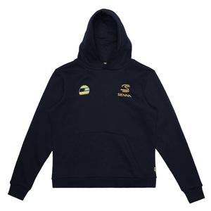 Ayrton Senna F1 #12 Pullover Hoodie - Navy - image 1