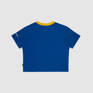 Ayrton Senna F1 Women's Brazil Crop T-Shirt - Blue - image 2