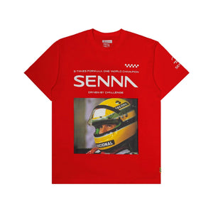 Ayrton Senna F1 Race T-Shirt - Black/Red - image 1