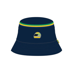 Ayrton Senna F1 Reversible Bucket Hat - Navy - image 1