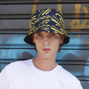 Ayrton Senna F1 Reversible Bucket Hat - Navy - image 4