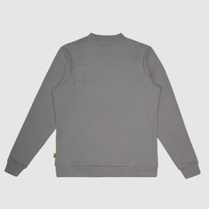 Ayrton Senna F1 Signature Crew Sweatshirt - Ash/Black - image 3