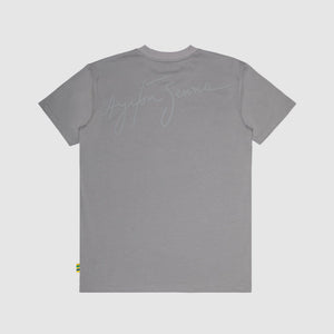 Ayrton Senna F1 Signature T-Shirt - Ash/Black - image 3