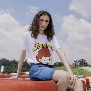 Ayrton Senna F1 Senninha Face T-Shirt - White - image 2