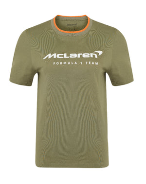 McLaren F1 Women's Core Essentials Logo T-Shirt - Deep Lichen Green/White/Orange/Black/Pink - image 3