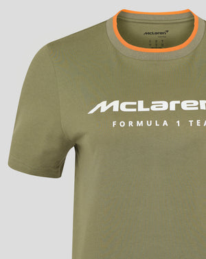 McLaren F1 Women's Core Essentials Logo T-Shirt - Deep Lichen Green/White/Orange/Black/Pink - image 7