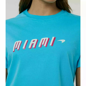 McLaren F1 Women's Miami Neon Graphic T-Shirt-White/Vice Blue/Beetroot Purple/Crystal Rose - image 24