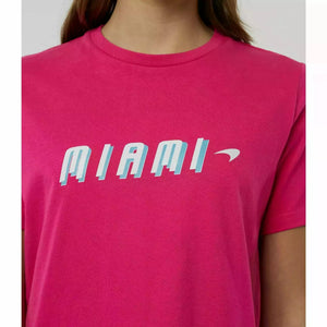 McLaren F1 Women's Miami Neon Graphic T-Shirt-White/Vice Blue/Beetroot Purple/Crystal Rose - image 10