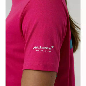 McLaren F1 Women's Miami Neon Graphic T-Shirt-White/Vice Blue/Beetroot Purple/Crystal Rose - image 12