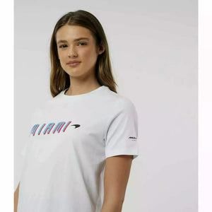 McLaren F1 Women's Miami Neon Graphic T-Shirt-White/Vice Blue/Beetroot Purple/Crystal Rose - image 16