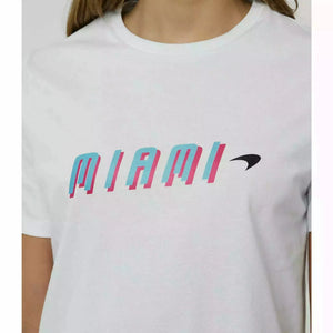 McLaren F1 Women's Miami Neon Graphic T-Shirt-White/Vice Blue/Beetroot Purple/Crystal Rose - image 15
