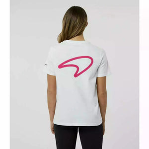 McLaren F1 Women's Miami Neon Graphic T-Shirt-White/Vice Blue/Beetroot Purple/Crystal Rose - image 14