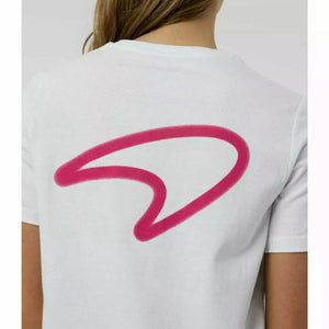 McLaren F1 Women's Miami Neon Graphic T-Shirt-White/Vice Blue/Beetroot Purple/Crystal Rose - image 17