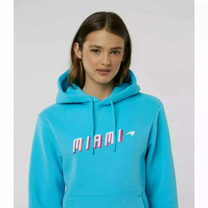 McLaren F1 Women's Miami Neon Graphic Hoodie -Black/Vice Blue/Beetroot Purple - image 17