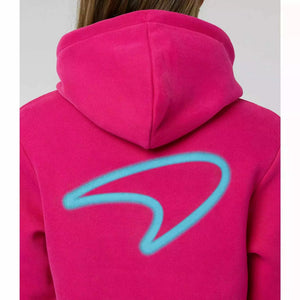 McLaren F1 Women's Miami Neon Graphic Hoodie -Black/Vice Blue/Beetroot Purple - image 8