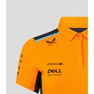 McLaren F1 Women's Lando Norris Team Drivers Polo Shirt- Papaya - image 5