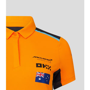 McLaren F1 Women's Lando Norris Team Drivers Polo Shirt- Papaya - image 6