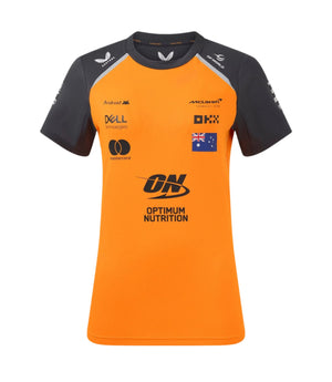 McLaren F1 Women's 2025 Oscar Piastri Team Drivers T-Shirt- Papaya/Phantom - image 1
