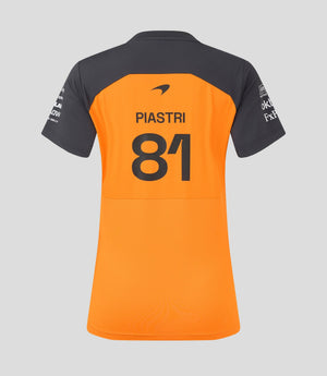 McLaren F1 Women's 2025 Oscar Piastri Team Drivers T-Shirt- Papaya/Phantom - image 3