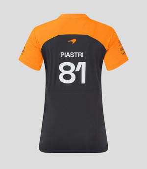 McLaren F1 Women's 2025 Oscar Piastri Team Drivers T-Shirt- Papaya/Phantom - image 8
