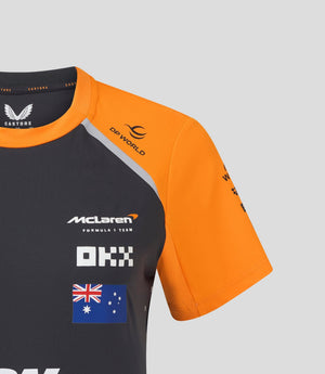 McLaren F1 Women's 2025 Oscar Piastri Team Drivers T-Shirt- Papaya/Phantom - image 12