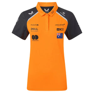 McLaren F1 Women's 2025 Oscar Piastri Team Drivers Polo Shirt- Papaya - image 1