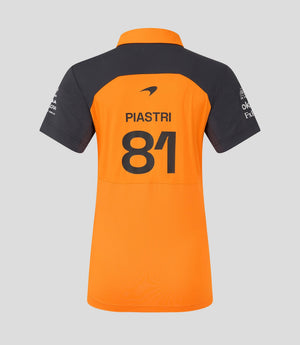 McLaren F1 Women's 2025 Oscar Piastri Team Drivers Polo Shirt- Papaya - image 2