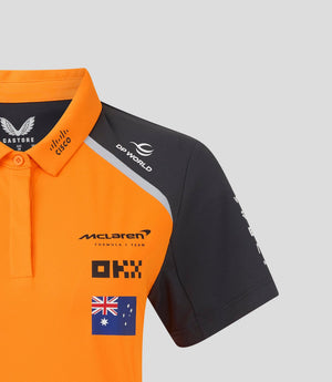 McLaren F1 Women's 2025 Oscar Piastri Team Drivers Polo Shirt- Papaya - image 6