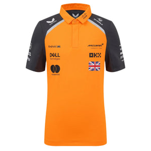 McLaren F1 Kids 2025 Lando Norris Drivers Polo Shirt- Youth Papaya - image 1