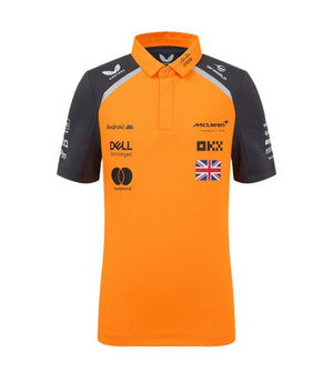 McLaren F1 Kids 2025 Lando Norris Drivers Polo Shirt- Youth Papaya - image 1