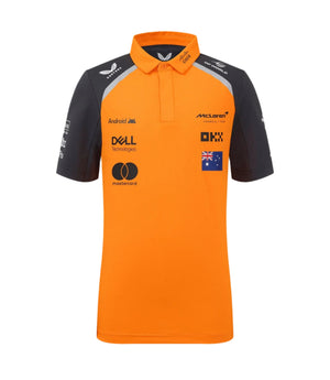 McLaren F1 Kids 2025 Oscar Piastri Team Drivers Polo Shirt- Youth Papaya - image 1