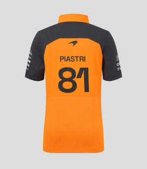 McLaren F1 Kids 2025 Oscar Piastri Team Drivers Polo Shirt- Youth Papaya - image 2