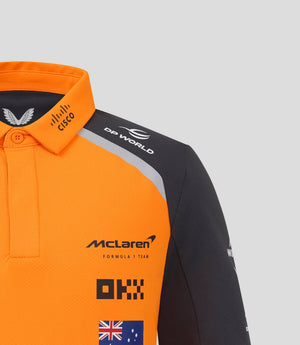 McLaren F1 Kids 2025 Oscar Piastri Team Drivers Polo Shirt- Youth Papaya - image 6