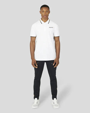 McLaren F1 Men's Core Essentials Small Logo Polo Shirt -Papaya/Vega Blue/Phantom/White/Black - image 13