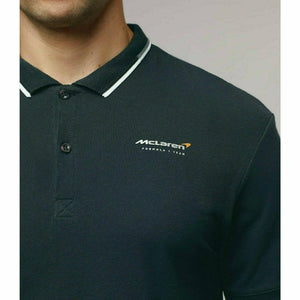 McLaren F1 Men's Core Essentials Small Logo Polo Shirt -Papaya/Vega Blue/Phantom/White/Black - image 8
