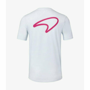 McLaren F1 Women's Miami Neon Graphic T-Shirt-White/Vice Blue/Beetroot Purple/Crystal Rose - image 4
