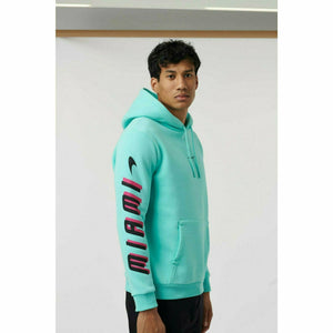 McLaren F1 Men's Miami Neon Logo Hoodie -Black/Vice Blue/Aqua Sky - image 10