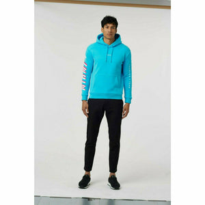 McLaren F1 Men's Miami Neon Logo Hoodie -Black/Vice Blue/Aqua Sky - image 4