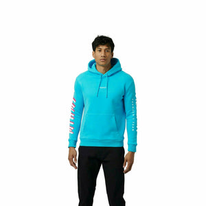 McLaren F1 Men's Miami Neon Logo Hoodie -Black/Vice Blue/Aqua Sky - image 1
