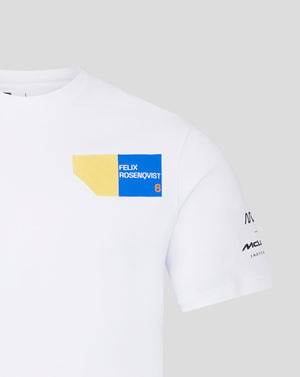 McLaren Indy Car Men's Felix Rosenqvist #6 T-Shirt - White - image 4