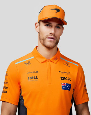 McLaren F1 Men's Oscar Piastri Team Drivers Polo Shirt - Papaya - image 4