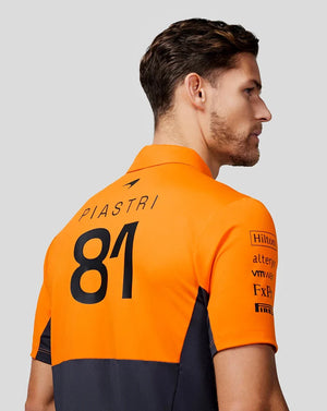 McLaren F1 Men's Oscar Piastri Team Drivers Polo Shirt - Papaya - image 5