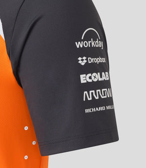 McLaren F1 Men's 2025 Lando Norris Team Drivers Polo - Papaya - image 3