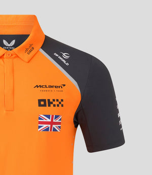 McLaren F1 Men's 2025 Lando Norris Team Drivers Polo - Papaya - image 7