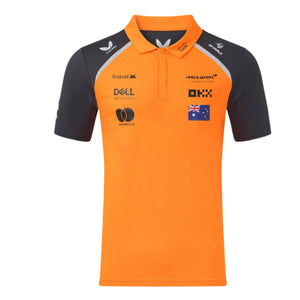 McLaren F1 Men's 2025 Oscar Piastri Team Polo Shirt - Papaya - image 1