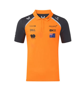 McLaren F1 Men's 2025 Oscar Piastri Team Polo Shirt - Papaya - image 1