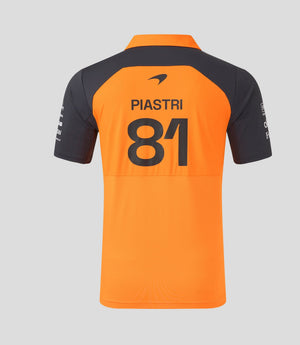 McLaren F1 Men's 2025 Oscar Piastri Team Polo Shirt - Papaya - image 2